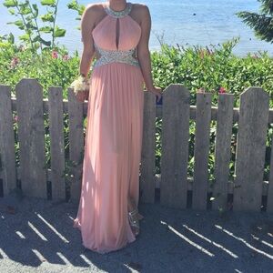Elegant Pink Evening Gown